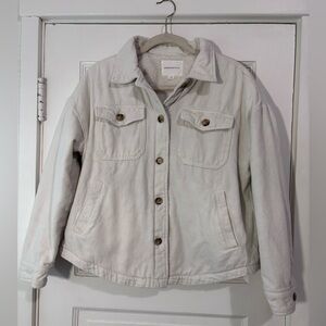 Aeropostale Cream Sherpa-Lined Jacket